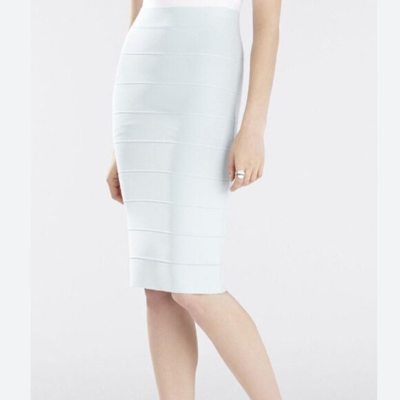 Like New BCBGMaxAzaria Leger Power Pencil Bandage Skirt Aqua Mist Size XS - Picture 1 of 6